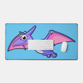 かわいいイラストレーションのパテ飛んでいるロダク。 デスクマット (キーボード&マウス)