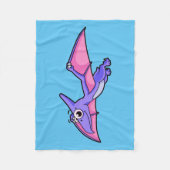 かわいいイラストレーションのパテ飛んでいるロダク。 フリースブランケット (正面)