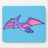 かわいいイラストレーションのパテ飛んでいるロダク。 マウスパッド (正面)