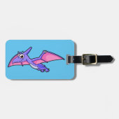 かわいいイラストレーションのパテ飛んでいるロダク。 ラゲッジタグ (正面横)