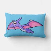 かわいいイラストレーションのパテ飛んでいるロダク。 ランバークッション (正面)