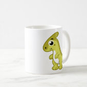 かわいいイラストレーションのパラショロフォス恐竜。 コーヒーマグカップ (正面右)