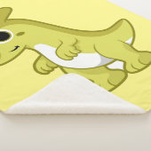 かわいいイラストレーションのパラショロフォス恐竜。 シェルパブランケット (3/4)