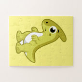 かわいいイラストレーションのパラショロフォス恐竜。 ジグソーパズル (横)