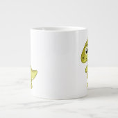 かわいいイラストレーションのパラショロフォス恐竜。 ジャンボコーヒーマグカップ (正面)