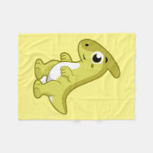かわいいイラストレーションのパラショロフォス恐竜。 フリースブランケット (正面(横))