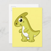 かわいいイラストレーションのパラショロフォス恐竜。 ポストカード (正面/裏面)