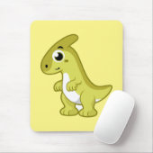 かわいいイラストレーションのパラショロフォス恐竜。 マウスパッド (マウス)