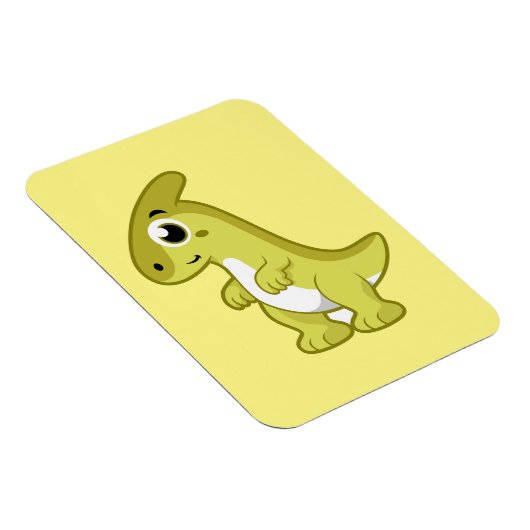 かわいいイラストレーションのパラショロフォス恐竜。 マグネット (右側)