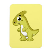 かわいいイラストレーションのパラショロフォス恐竜。 マグネット (縦)