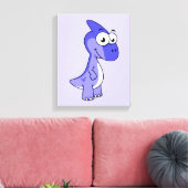かわいいイラストレーションのパラショロフォス恐竜。2 キャンバスプリント (インサイチュ (リビング))