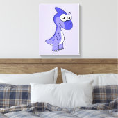かわいいイラストレーションのパラショロフォス恐竜。2 キャンバスプリント (インサイチュ (寝室))