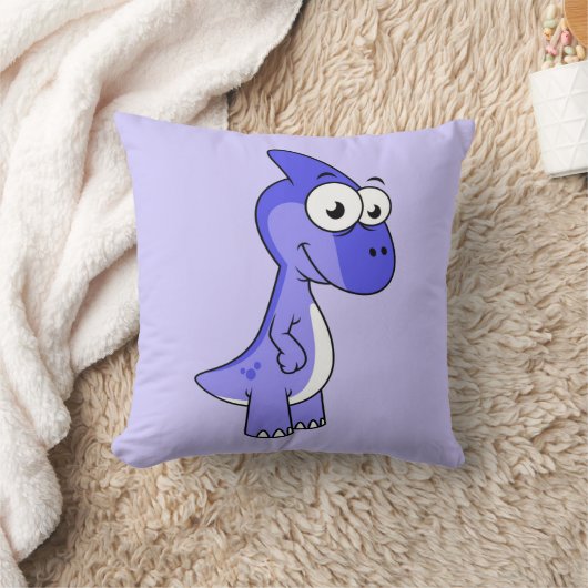 かわいいイラストレーションのパラショロフォス恐竜。2 クッション (ブランケット)