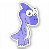 かわいいイラストレーションのパラショロフォス恐竜。2 シール (正面)