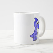 かわいいイラストレーションのパラショロフォス恐竜。2 ジャンボコーヒーマグカップ (正面右)