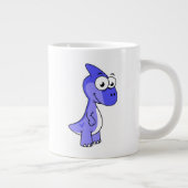 かわいいイラストレーションのパラショロフォス恐竜。2 ジャンボコーヒーマグカップ (右)