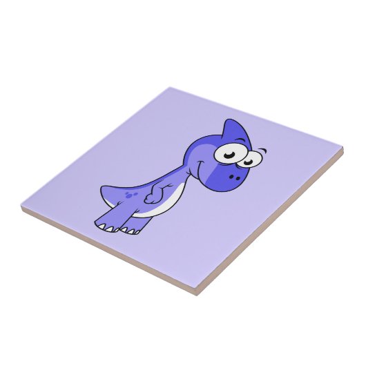 かわいいイラストレーションのパラショロフォス恐竜。2 タイル (側面)