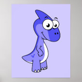 かわいいイラストレーションのパラショロフォス恐竜。2 ポスター (正面)