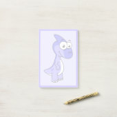 かわいいイラストレーションのパラショロフォス恐竜。2 ポストイット (デスク上)