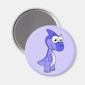 かわいいイラストレーションのパラショロフォス恐竜。2 マグネット (正面/裏面)