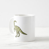 かわいいイラストレーションのパラショロフォス恐竜。3 コーヒーマグカップ (正面左)