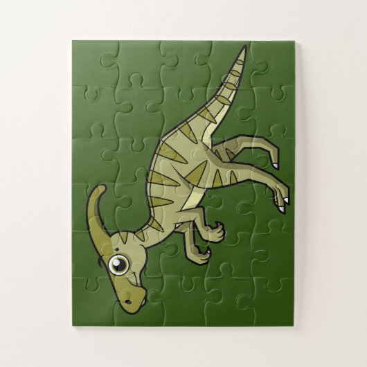 かわいいイラストレーションのパラショロフォス恐竜。3 ジグソーパズル (縦)