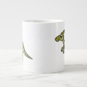かわいいイラストレーションのパラショロフォス恐竜。3 ジャンボコーヒーマグカップ (正面)