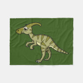 かわいいイラストレーションのパラショロフォス恐竜。3 フリースブランケット (正面(横))