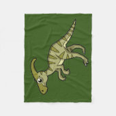 かわいいイラストレーションのパラショロフォス恐竜。3 フリースブランケット (正面)