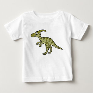 かわいいイラストレーションのパラショロフォス恐竜。3 ベビーTシャツ