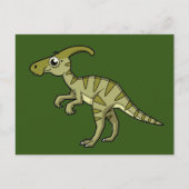 かわいいイラストレーションのパラショロフォス恐竜。3 ポストカード (正面)