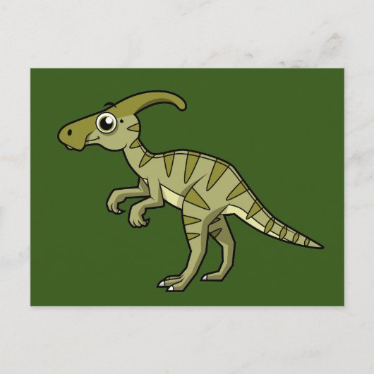 かわいいイラストレーションのパラショロフォス恐竜。3 ポストカード (正面)