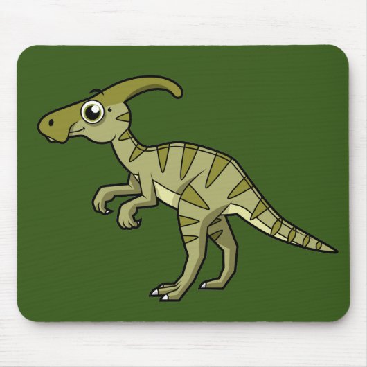 かわいいイラストレーションのパラショロフォス恐竜。3 マウスパッド (正面)