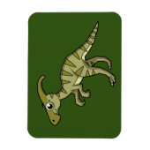 かわいいイラストレーションのパラショロフォス恐竜。3 マグネット (縦)