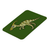 かわいいイラストレーションのパラショロフォス恐竜。3 マグネット (左側)