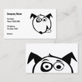 かわいいイラストレーションの犬の名刺 名刺 (正面/裏面)