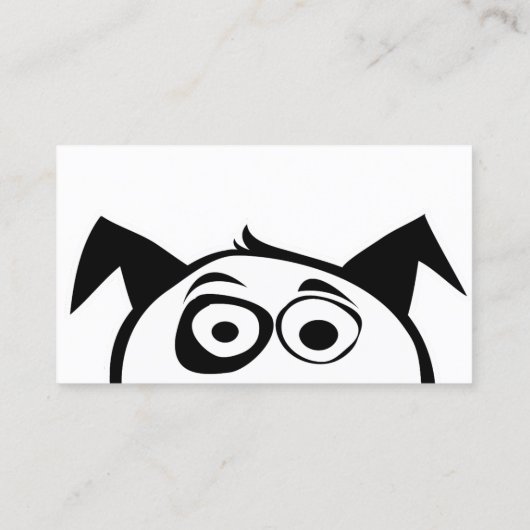 かわいいイラストレーションの犬の名刺 名刺 (裏面)