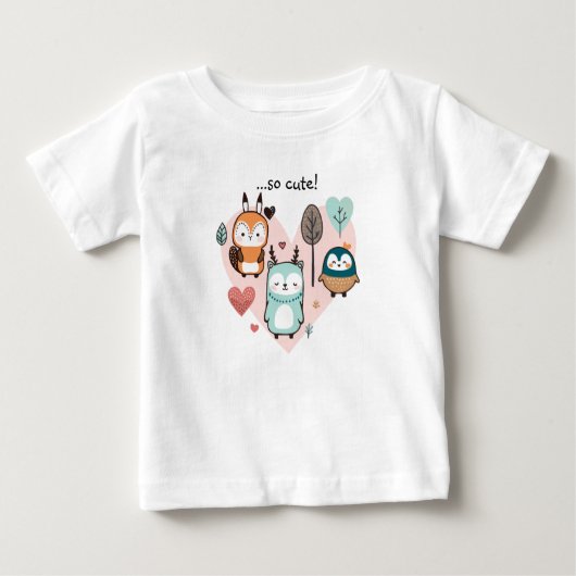 かわいいイラストレーションのTシャツ ベビーTシャツ (正面)
