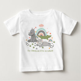 かわいいイラストレーションのTシャツ ベビーTシャツ