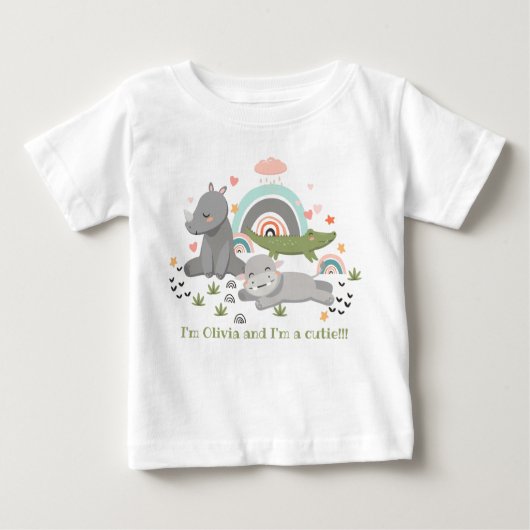 かわいいイラストレーションのTシャツ ベビーTシャツ (正面)