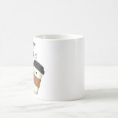 かわいいイラストレーションラブ引用文カラフル コーヒーマグカップ (中央)