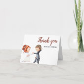 かわいいイラストレーション新郎新婦踊り結婚ズ サンキューカード (正面)