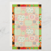 かわいいイラストレーション柄 便箋 (正面/裏面)