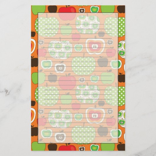 かわいいイラストレーション柄 便箋 (正面)