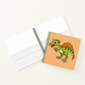 かわいいイラストレーション笑顔のスピノサウルス。 ノートブック (内部)