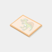 かわいいイラストレーション笑顔のスピノサウルス。 ポストイット (アングル)