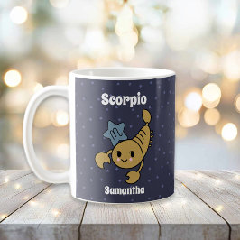 かわいいイラスト入りさそり座のオリジナル コーヒーマグカップ