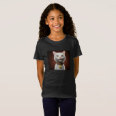 かわいいイラスト ネコ Tシャツ (正面フル)