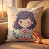 かわいいイラスト「優しくしよう」 クッション