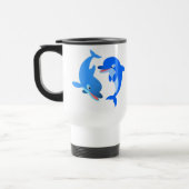 かわいいイルカのキャラクターマグカップ トラベルマグ (左)